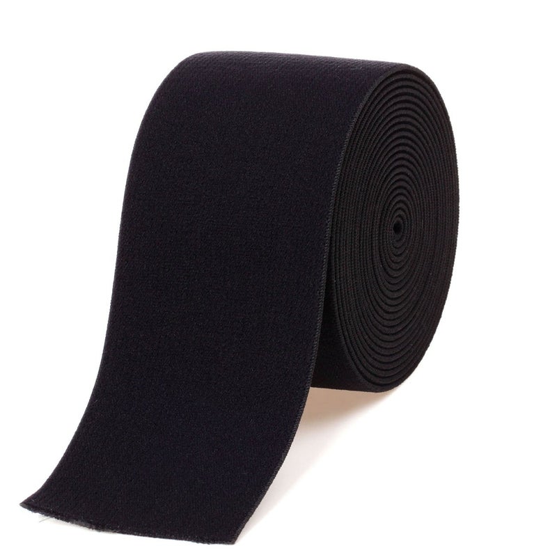 COTOWIN 2-inch Black Plush Elastic Soft Comfortable Sewing Elastic - 3 Yards - Image 1